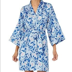 SAME DAY SHIPPING Ralph Lauren Paisley Satin Robe